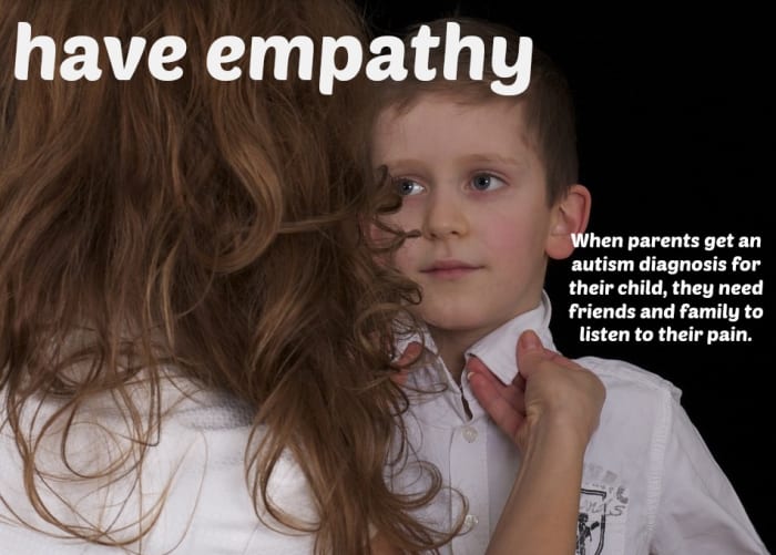 By simply acknowledging they're going through a tough time, you show compassion to parents of an autistic child.