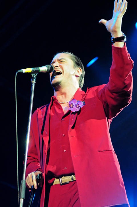 Mike with Faith No More at Soundwave Festival in 2010. The band reunited in 2009 and played some dates through the years, and released Sol Invictus in 2015