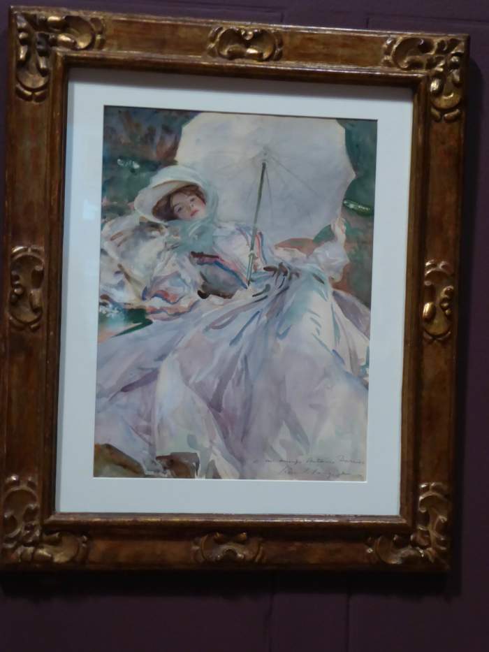 "The Lady with the Umbrella" depicts Sargent's niece Rose-Marie Ormond. Copyright image by Frances Spiegel with permission from Dulwich Picture Gallery. All rights reserved.