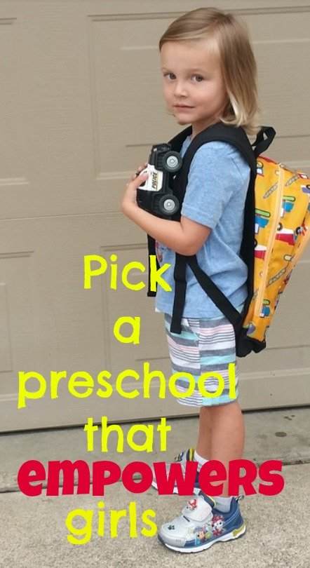 Girls at preschool should wear clothes and shoes for painting, climbing, running, and getting messy.