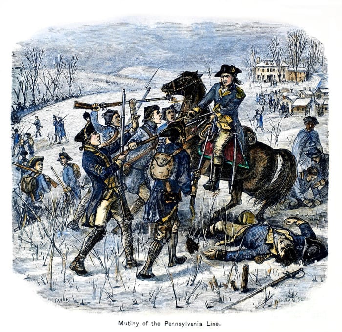 In 1783 dissatisfied Pennsylvania veterans, demanding back pay, forced members of the Continental Congress to flee Philadelphia to Princeton, New Jersey
