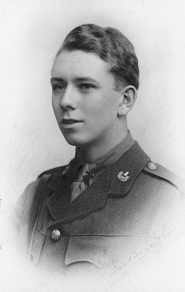 Lieutenant Kenneth Ford of Marlborough College, killed by a German sniper in November 1915, aged 20.