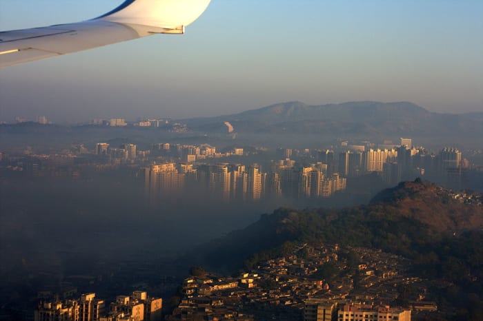 Modern Mumbai in the Shadow of Mountains