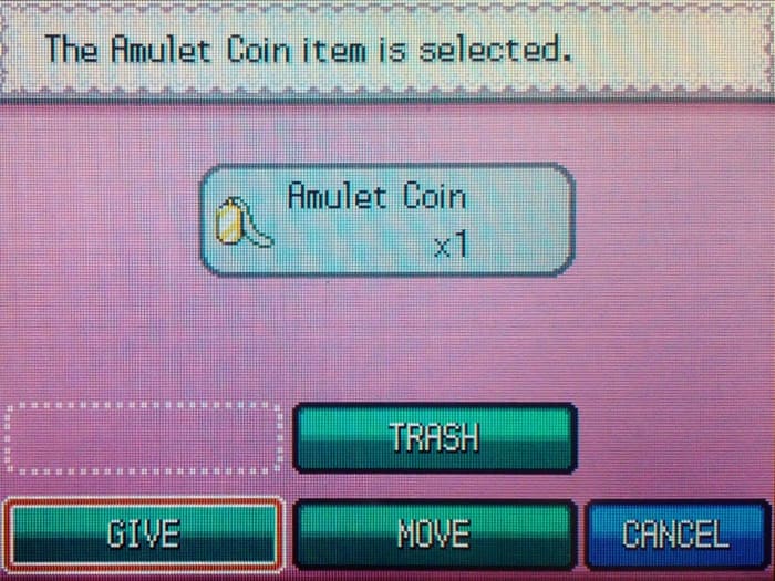 Amulet Coins must be given to a battling Pokémon to hold to have effect.