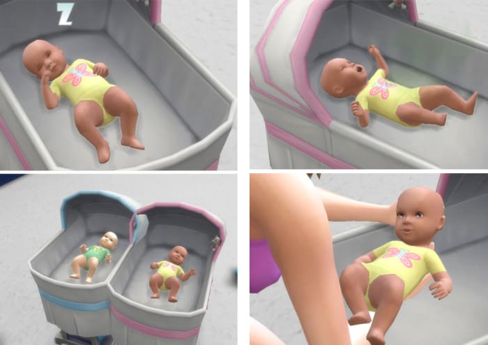 Bassinet Photos: Experiment with positioning your photographer around the baby. I like to get shots of babies smiling, crying, sleeping, or even being taken out of the bassinet.