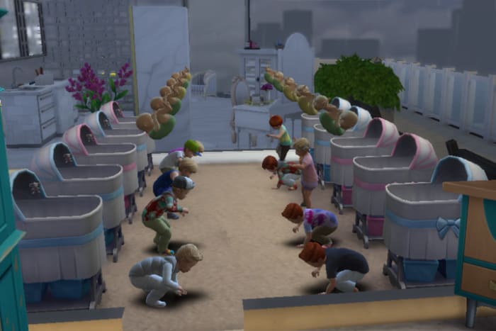 Playing on long life, it took a week for the babies to age up. I was lulled into a false sense of calm before chaos broke out again.