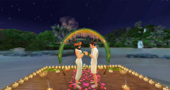 During the actual ceremony, the wedding march will automatically play in the background.