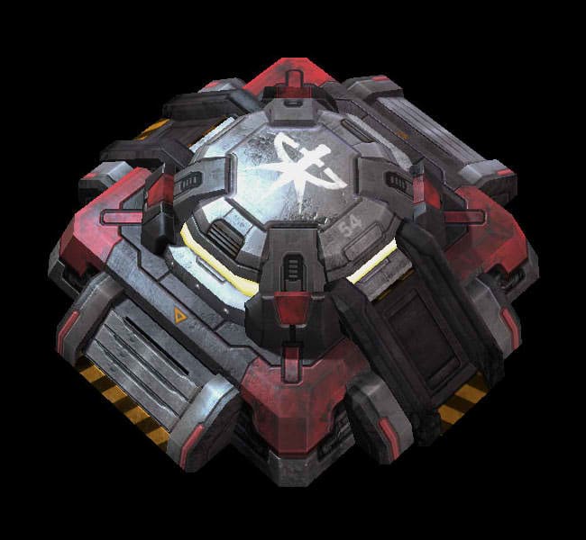 This is a Terran Bunker. When used in conjunction with Siege Tanks, it creates one heck of a difficult forward position to crack.