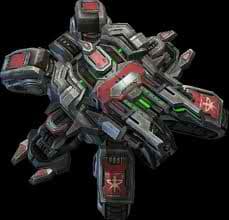 A picture of a Siege Tank while in Siege Mode. This represents the other half of your impenetrable defense as a Terran player.