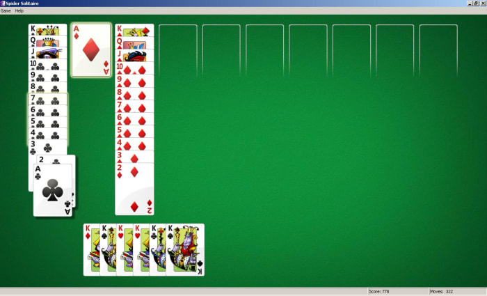 2 suit spider solitaire full screen