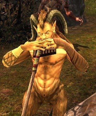 A satyr in the game. The character models aren't cutting edge, but they're above adequate.