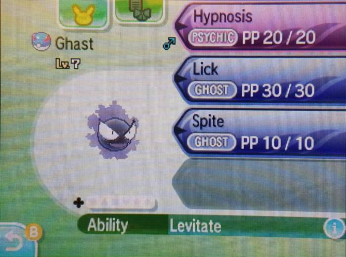Ghastly is a Pokémon that can learn Hypnosis, and can be found in the Pokedex!
