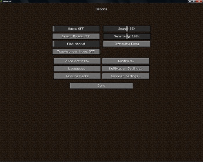 "Minecraft" has many tweak-able settings, such as brightness and sensitivity.