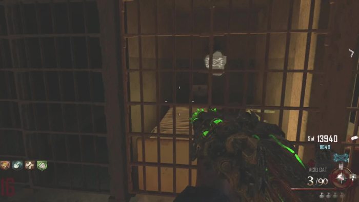 You can see a portal eye on the wall through the wall.