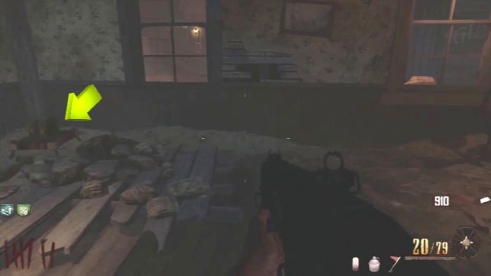 The Housing is lying on the floor in the back left corner of the office.
