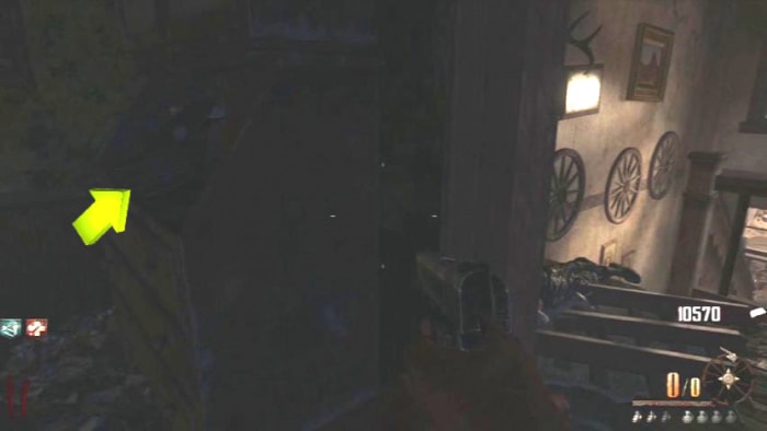 This area is dark, so the fan is hard to see. I brightened the picture, but it is still barely visible.