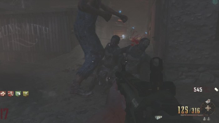 I don't think he actually touched them . . . I never seen zombies die of fear before.