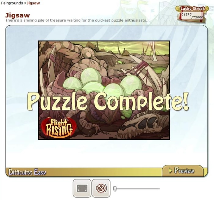 Jigsaw is a fun game for all ages and features gorgeous Flight Rising artwork.