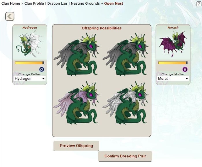 Flight Rising is all about breeding dragons that players find attractive and desirable.