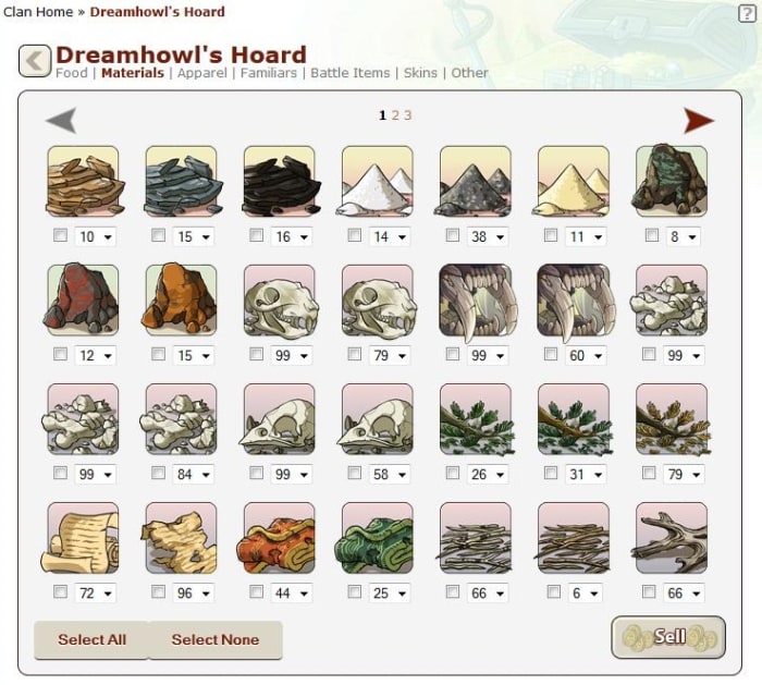 Building up your hoard ensures you always have something to sell to Crim.