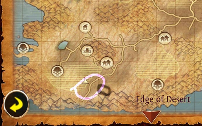 Epic, and level 1 and 2 mount location in the great desert.