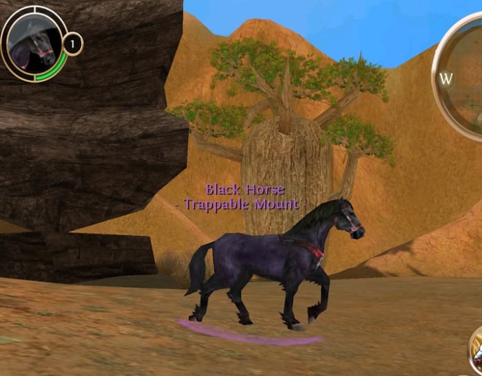 Black horse south of Scarathar in time of sands.