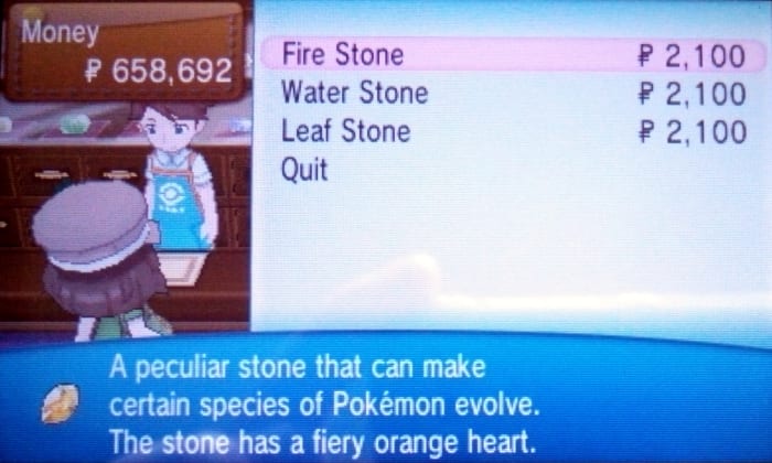 In Pokemon X, stones can be purchased in Lumiose City, with new selections daily.