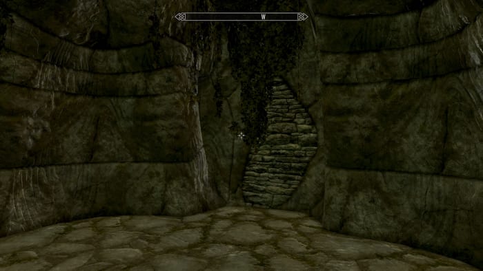 Una imagen en el juego de nuestra habitación, creada con el Kit de creación de Skyrim.