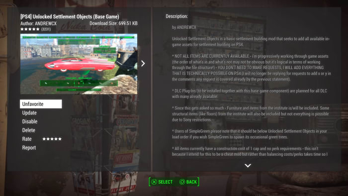 MODs do so much more than cheat . . . they unlock the games potential for building settlements.