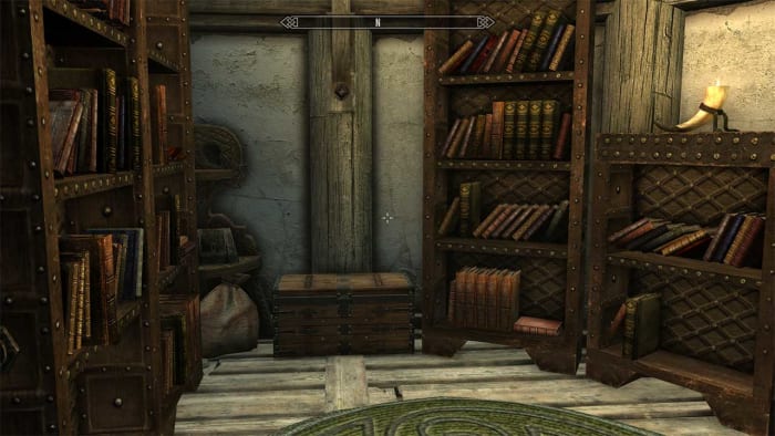 My personal library in the game. You can enjoy such a facility if you have the Homestead DLC installed.