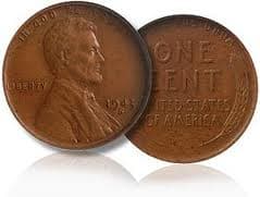 The 1943 copper penny is very valuable. All coins in 1943 were made out of steel because of World War II. A few copper pennies were accidentally produced and a rare coin was born.