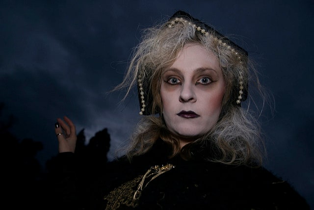 Theater makeup has to be exaggerated and overdone to compensate for the wash-out effects of the stage lighting