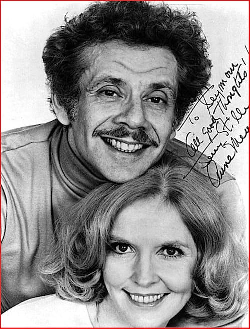 Comedians Jerry Stiller and Anne Meara. Parents of actor Ben Stiller. This is an authentic, hand-signed photo. Notice it is personalized to "Seymour."