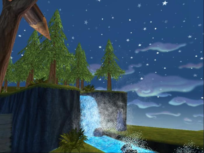You'll be able to enjoy many pretty waterfalls once you are done. This house has a really nice aesthetic.