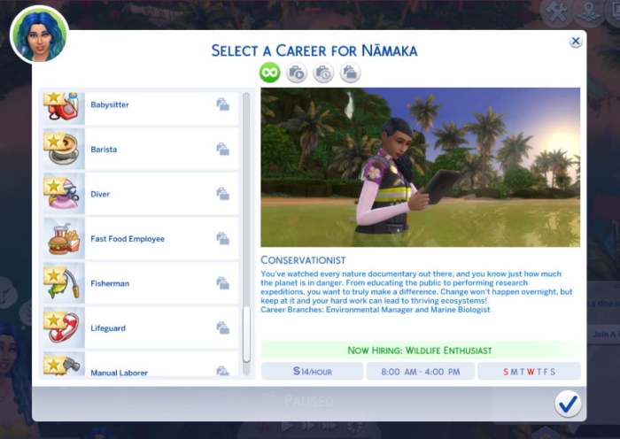 The new part time careers will surely give your Sims a lot of variety for living in the tropics.