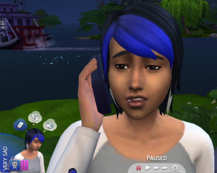 The Sadness Hotline is a good way for Sims to get their feelings off their chest. It's fast, it's free, and it works.