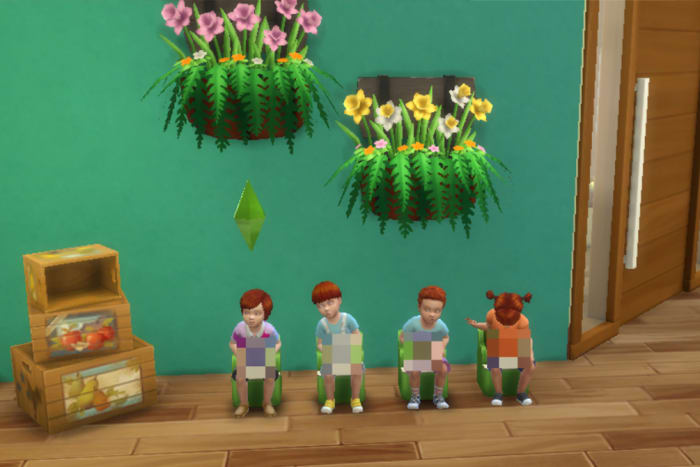 It's the Ginger Potty Hour . . .starring Elyse's mini-mes. I just realized it could also look like the Weasley family.