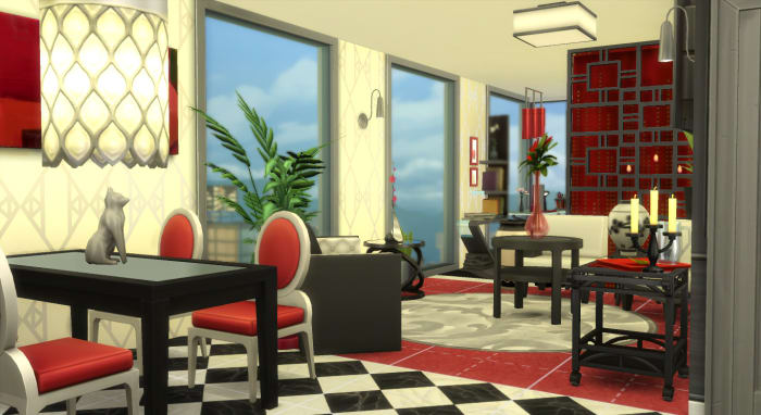 The Finishing Touches Are My Favorite Parts: If you access the user gallery in the game you can find my builds under #positivelysimful. Download them for yourself and play with them. I'd love to see what you can do with them in your gallery!