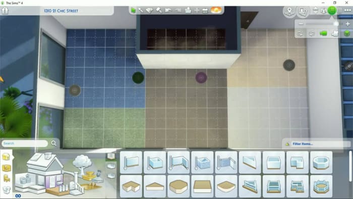 Draw Walls to Enclose Rooms: Since I was doing this apartment as a loft, I wanted to use as few walls as possible. I only enclosed the bathroom. The rest of the apartment uses dividers, furnishings or flooring to transition between areas.