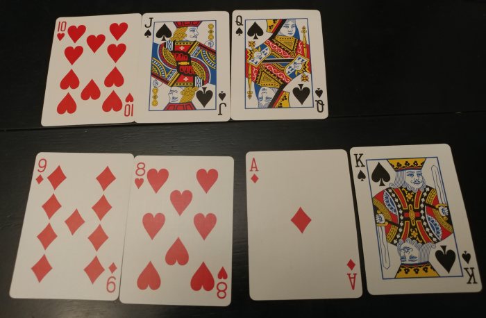 These are both examples of straights. One is very weak and one is the nuts. Keep this in mind when playing straights.