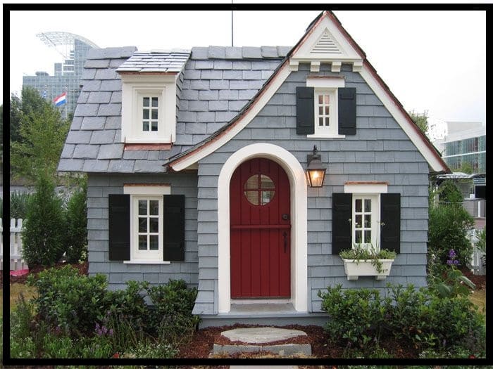 This is a small house. It is different from a tiny house. A tiny house tends to be on wheels. A small house can be small in size or inside a shipping container.