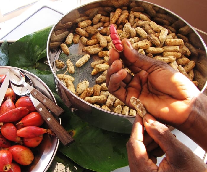 Peanuts in their shells