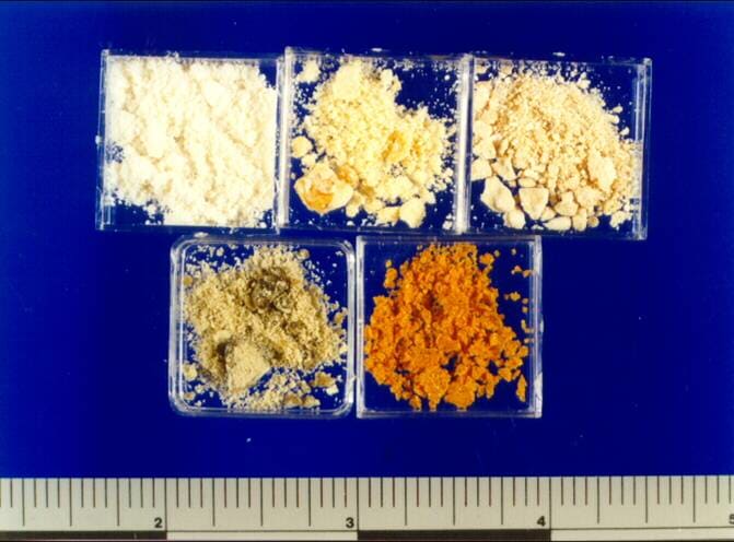 Methamphetamine comes in various colors and may be inhaled (smoked), injected, or taken orally.