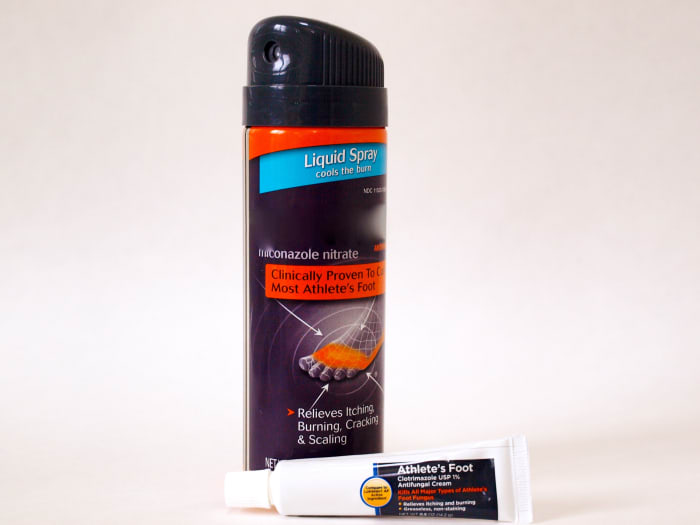 Anti-fungal creams and sprays advertised for athlete's foot or jock itch can be used on other ringworm infections.