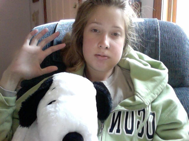 Here I am just a few days after jaw surgery with my pal Snoopy my boyfriend bought for me and gave me at the hospital :)