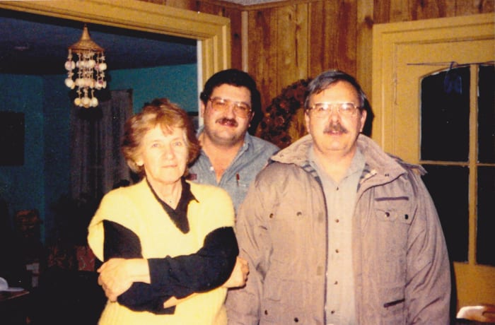 Picture taken at home in 1990 with my mother and brother standing in back. I am on the right and had been smoking for 23 years.
