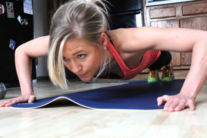 woman doing a pushup