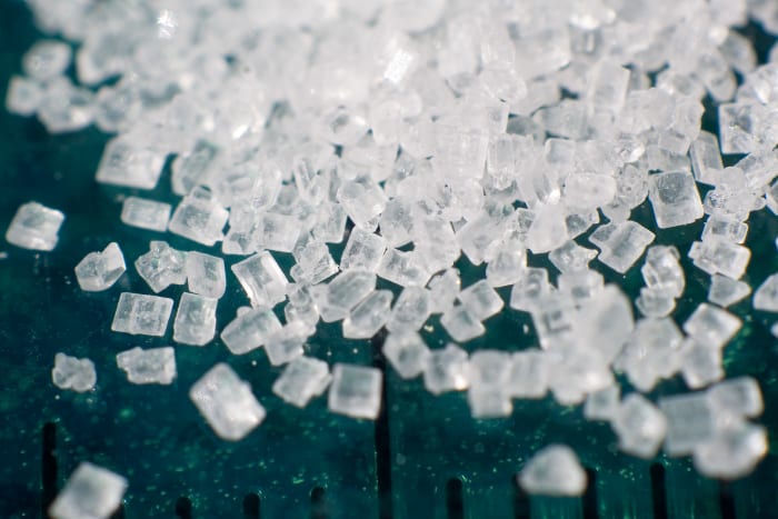 White sugar crystals
