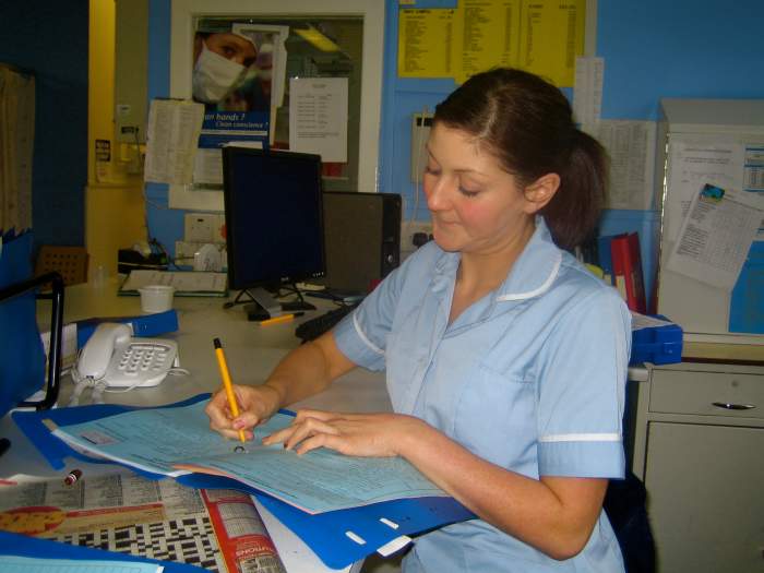 Nurse working hard to keep us healthy!