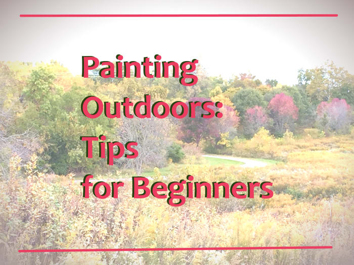 If you are used to studio painting, the first few paintings you do outdoors are going to be very challenging. These tips can help you make outdoors painting a little easier.